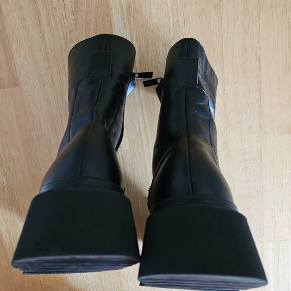 Zara Chunky Boots Lug Soles Side Zip BLACK Sz UE 38 US 7.5 - Picture 8 of 15